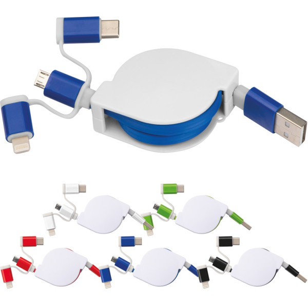 Ausziehbares Ladekabel 3in1 NICO